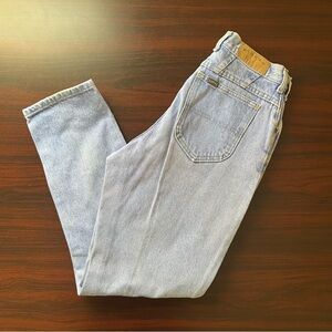 Vintage Lee Riders Straight Leg Blue Jeans Womens Size 10P Petite Light Wash USA
